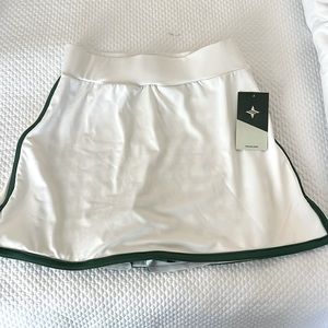 White and Green Gingham 14 Inch Elena Tennis Skirt NWT